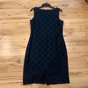 Talbots Blackwatch plaid shift dress